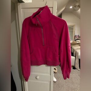Pink lululemon 1/4 zip scuba
